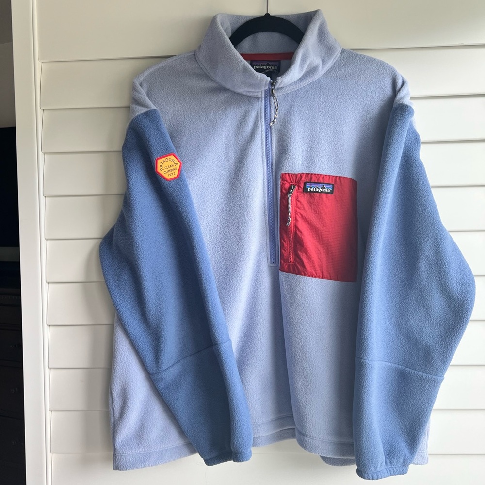 Patagonia Women’s Synchilla Microdini 1/2-Zip Fleece Pullover, Blue, Sz - XL - Picture 3 of 10